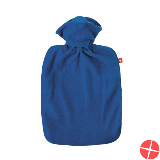 emosan Wärmeflasche Klassik Vlies Blau 1.8L