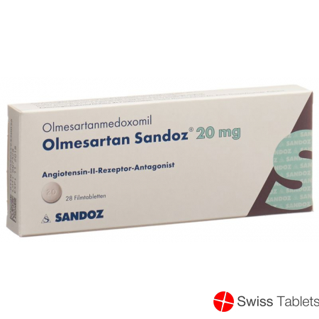 Olmesartan Sandoz Filmtabletten 20mg 28 Stück buy online