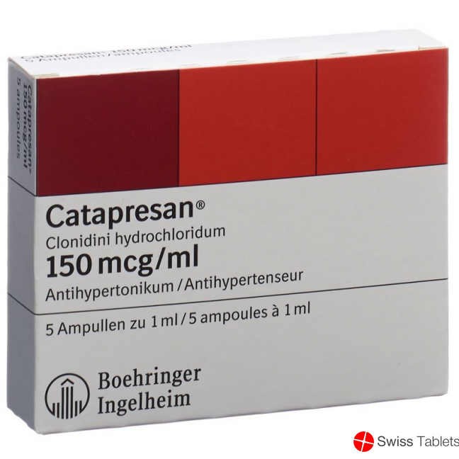 Catapresan Injektionslösung 150mcg/ml 5 Ampullen 1ml buy online