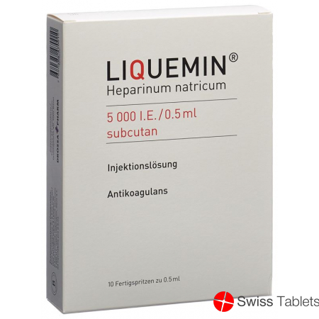 Liquemin 5000 E/0.5ml S.c. 10 Fertigspritzen 0.5ml buy online