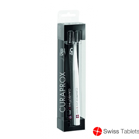 Curaprox White Is Black Zahnbürste Weiss/schw 2 Stück buy online