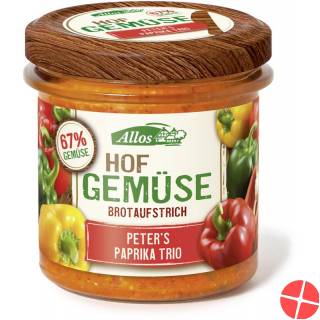 Allos Brotaufstrich Paprika Trio Bio 135g Allos Brotaufstrich Paprika Trio Bio 135g