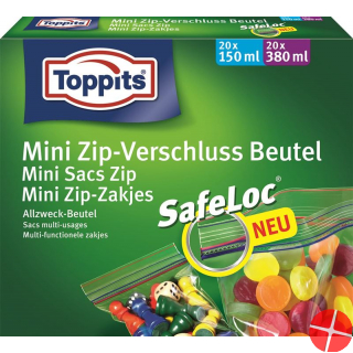 Toppits Mini Zip Verschlussbeutel 40 Stück
