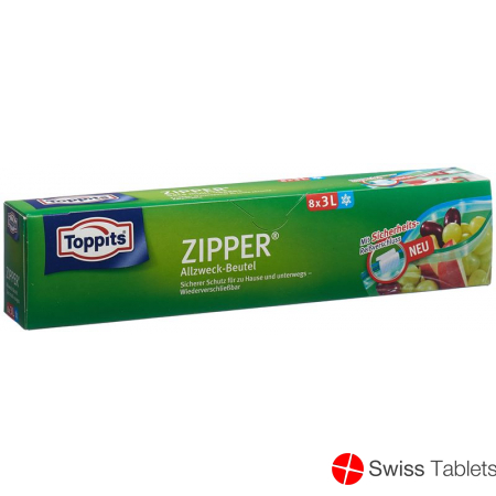 Toppits Zipper Allzweckbeutel 3L 8 Stück buy online