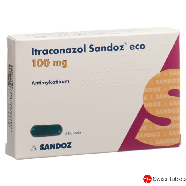 Itraconazol Sandoz Eco 4 Kapseln 100mg 4 Stück buy online