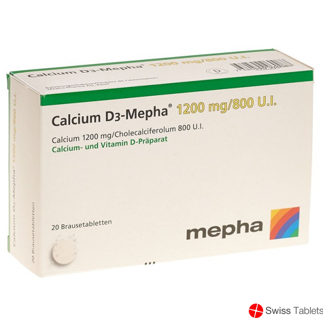 Calcium D3 Mepha Brausetabletten 1200/800 20 Stück buy online