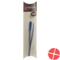 Herba tweezers inclined inox blue