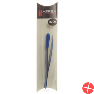 Herba tweezers inclined inox blue