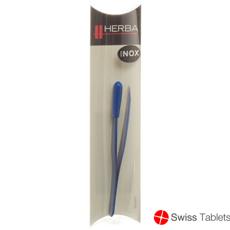 Herba tweezers inclined inox blue buy online