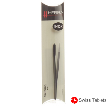 Herba tweezers pointed inox black buy online