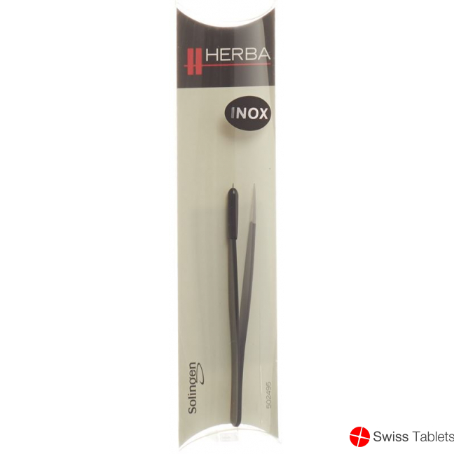 Herba tweezers pointed inox black buy online