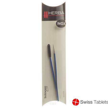 Herba Tweezers Pointed Inox Blue buy online Herba Tweezers Pointed Inox Blue buy online