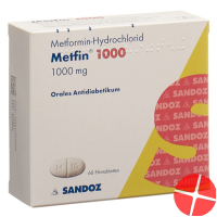 Metfin Filmtabletten 1000mg 60 Stück
