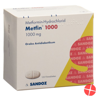 Metfin Filmtabletten 1000mg 120 Stück