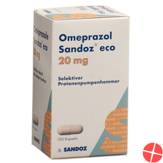 Omeprazol Sandoz Eco 20 mg 100 capsules Omeprazol Sandoz Eco 20 mg 100 capsules