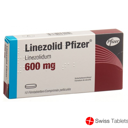 Linezolid Pfizer Filmtabletten 600mg 10 Stück buy online