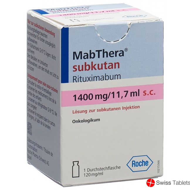 Mabthera Injektion Konzentrat 1400mg/11.7ml S.c. Durchstechflasche buy online