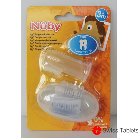 Nuby finger toothbrush with storage box buy online