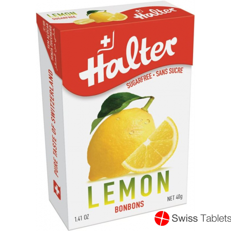 Halter Bonbons Classics Lemon ohne Zucker Box 40g buy online