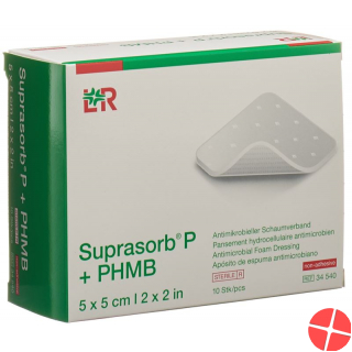 Suprasorb P+phmb Schaumverband 5x5cm 10 Stück