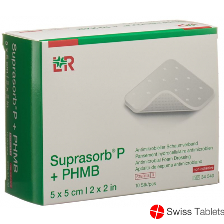 Suprasorb P+phmb Schaumverband 5x5cm 10 Stück buy online