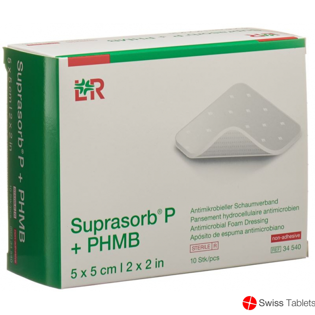 Suprasorb P+phmb Schaumverband 5x5cm 10 Stück buy online
