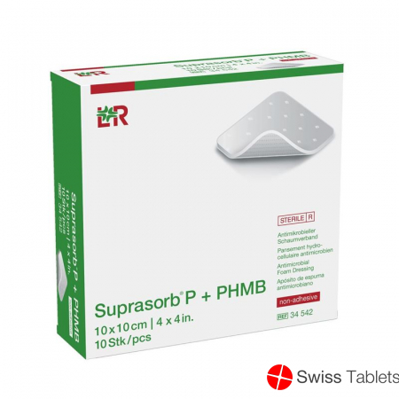 Suprasorb P+phmb Schaumverband 10x10cm 10 Stück buy online