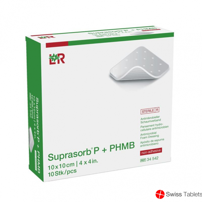 Suprasorb P+phmb Schaumverband 10x10cm 10 Stück buy online