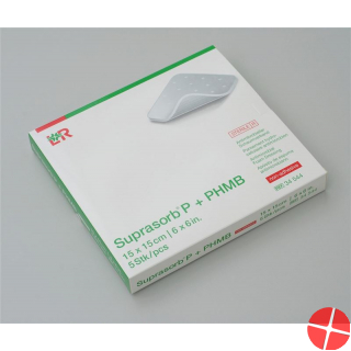 Suprasorb P+phmb Schaumverband 15x15cm 5 Stück