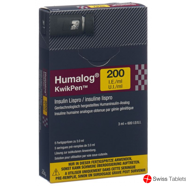 Humalog Kwikpen Injektionslösung 200 Ie/ml 5 Fertigspritzen 3ml buy online