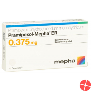 Pramipexol Mepha Er Depotabs 0.375mg 10 Stück