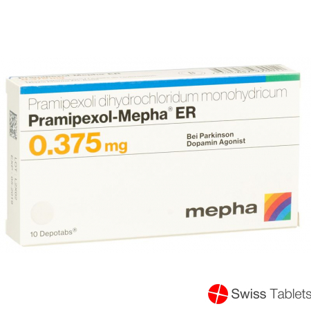 Pramipexol Mepha Er Depotabs 0.375mg 10 Stück buy online