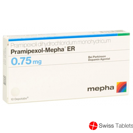 Pramipexol Mepha Er Depotabs 0.75mg 10 Stück buy online