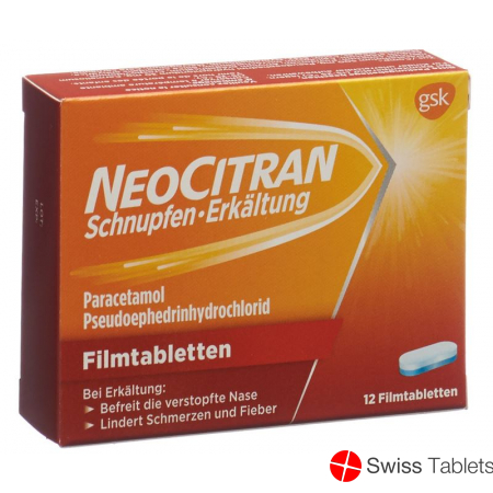 Neocitran Schnupfen/erkaeltung Filmtabletten 12 Stück buy online