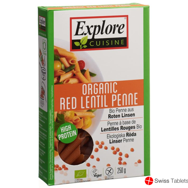 Explore Cuisine Penne Aus Roten Linsen Bio 250g buy online
