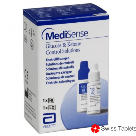 Abbott Medisense glucose & Ketone Control Solution 2 x 4 ml
