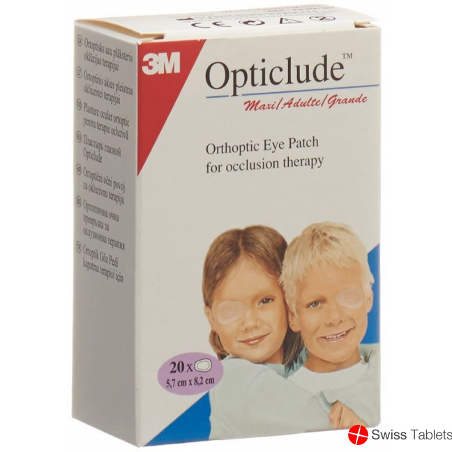 3M Opticlude Maxi Augenpflaster 5.7x8cm 20 Stück buy online