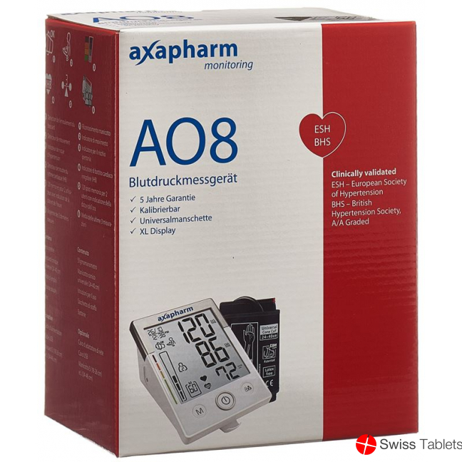Axapharm Ao8 upper arm blood pressure monitor buy online