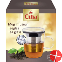 Cilia tea glass with filter insert