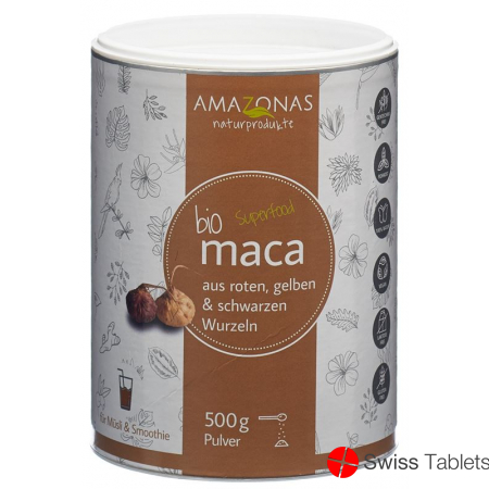 Maca Bio Pulver 100% Pur Dose 500g buy online