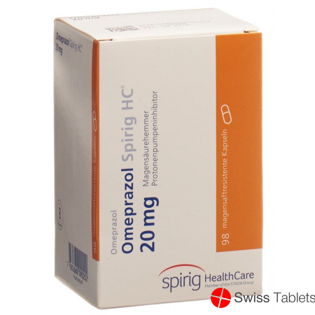 Omeprazol Spirig HC Kapseln 20mg (neu) Dose 98 Stück buy online