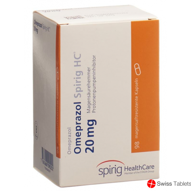 Omeprazol Spirig HC Kapseln 20mg (neu) Dose 98 Stück buy online