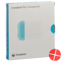 Comfeel Plus Hydrokol Verband 5x7cm Trans 10 Stück