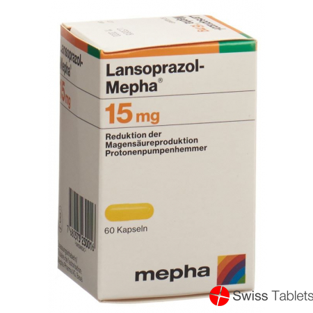 Lansoprazol Mepha Kapseln 15mg Flasche 60 Stück buy online