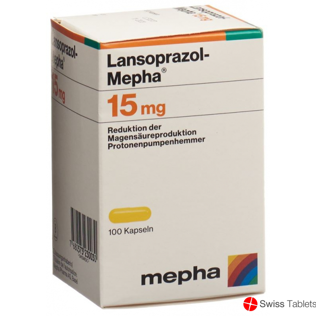 Lansoprazol Mepha Kapseln 15mg Flasche 100 Stück buy online