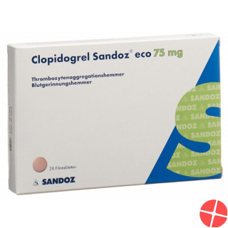 Clopidogrel Sandoz Eco Filmtabletten 75mg 28 Stück