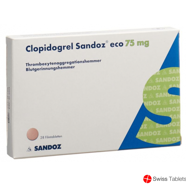 Clopidogrel Sandoz Eco Filmtabletten 75mg 28 Stück buy online