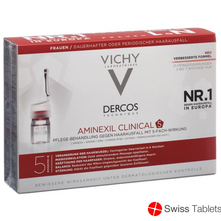 Vichy Dercos Aminexil Clinical 5 Women 21x 6ml buy online