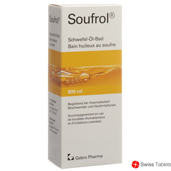 Soufrol sulphur-oil-bath bottle 800ml buy online