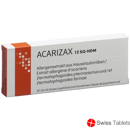 Acarizax Lyophilisat Z Einnehm 12 Sq-Hdm Dose 30 Stück buy online